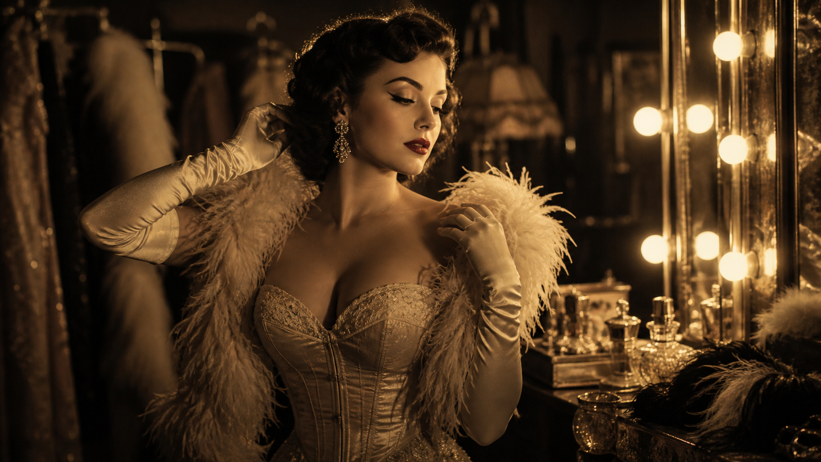 vestuario burlesque escenario