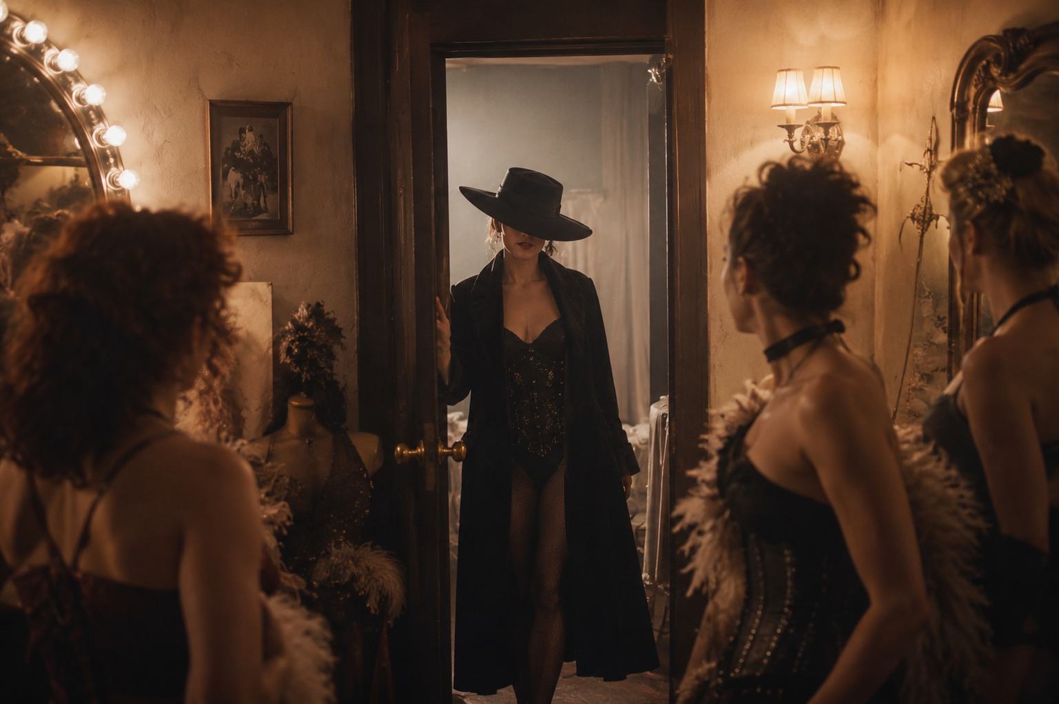 la mujer del sombrero negro