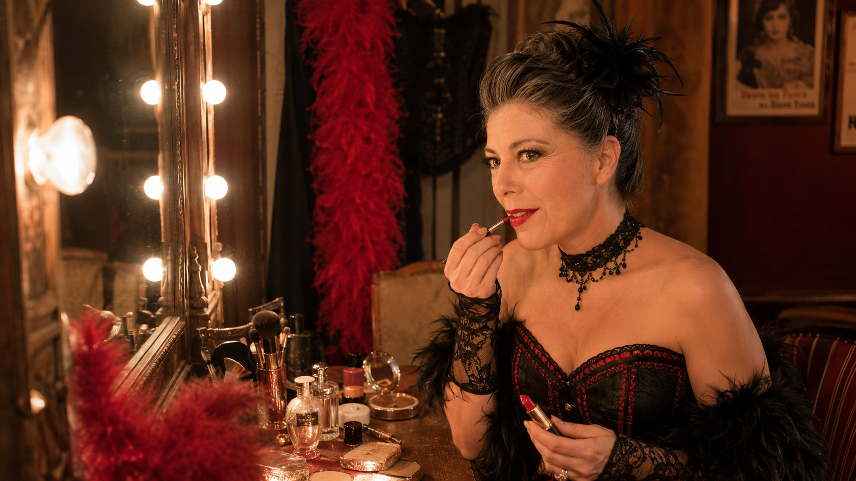 maquillaje burlesque para escenario